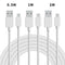 NÖRDIC cable kit 3 pack 0,5m + 1m + 2m A USB 2.0 Micro B 480Mbps 2,4A white Android mobile and tablet