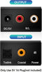 NÖRDIC digital to analog audio converter, Toslink and Coaxial to RCA L / R audio, Metal