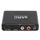 NÖRDIC eARC/ARC HDMI Audio Extractor, 24 Bit 192 kHz Volume Control, HDMI, RCA, Optical and 3.5mm Sound Output, for HDTV, Speakers and Amplifiers