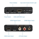 NÖRDIC eARC/ARC HDMI Audio Extractor, 24 Bit 192 kHz Volume Control, HDMI, RCA, Optical and 3.5mm Sound Output, for HDTV, Speakers and Amplifiers