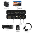 NÖRDIC eARC/ARC HDMI Audio Extractor, 24 Bit 192 kHz Volume Control, HDMI, RCA, Optical and 3.5mm Sound Output, for HDTV, Speakers and Amplifiers