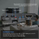 NÖRDIC HDMI eARC/ARC to Optical and RCA Audio Extractor, Supports 5.1/2.0 Channel Audio CEC