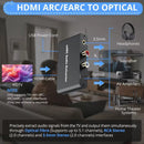 NÖRDIC HDMI eARC/ARC to Optical and RCA Audio Extractor, Supports 5.1/2.0 Channel Audio CEC