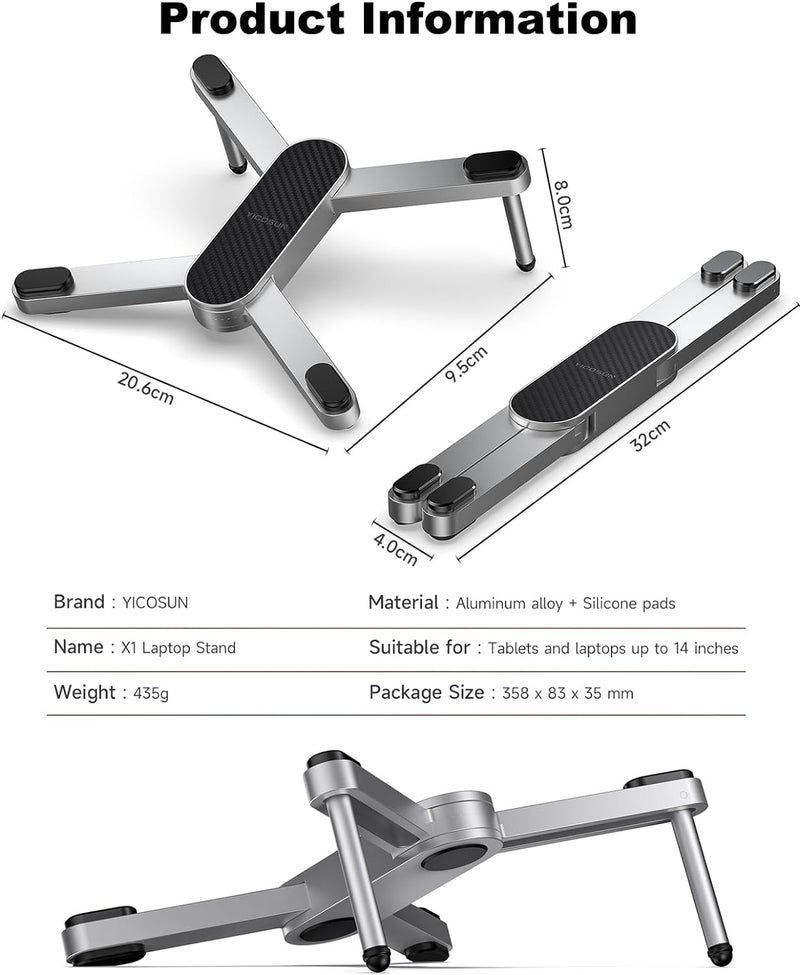NÖRDIC high quality laptop stands for MacBook Pro and up to 14" laptops