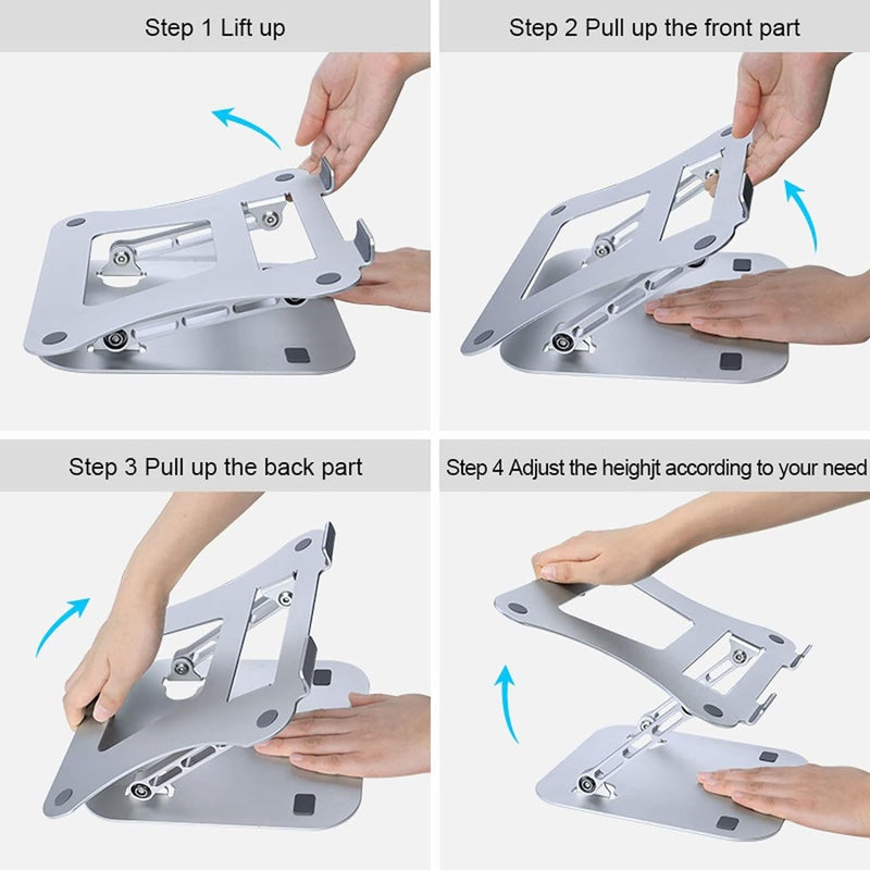 NÖRDIC laptop stand for up to 17" adjustable height notebook stand laptop stand dark grey