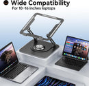 NÖRDIC laptop stand for up to 17" rotatable and adjustable height notebook stand laptop stand dark grey