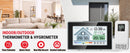 NÖRDIC Wireless Multifunctional Thermometer and Hygrometer for Indoor and Outdoor Use with Alarm Clock and Calendar