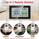 NÖRDIC Wireless Multifunctional Thermometer and Hygrometer for Indoor and Outdoor Use with Alarm Clock and Calendar