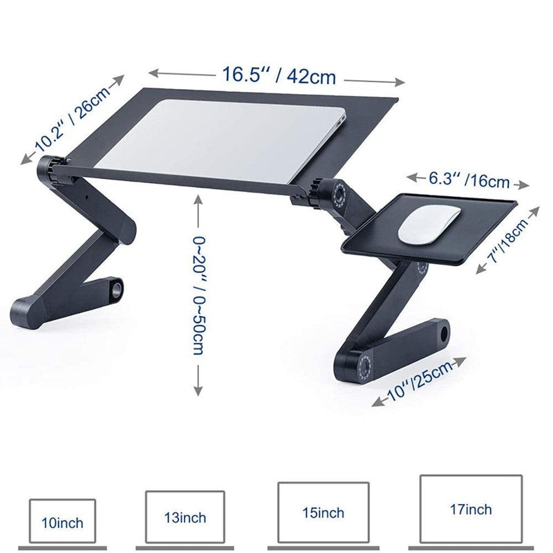 NÖRDIC notebook holder foldable and adjustable up to 17 "laptop stand laptop desk