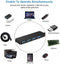 NÖRDIC powered 4-ports hubb USB 3.0 5Gbps 25cm kabel aluminium svart med nätdel