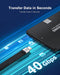 NÖRDIC short USB4 cable 14cm 40Gbps data 8K video PD 100W compatible with Thunderbolt 3