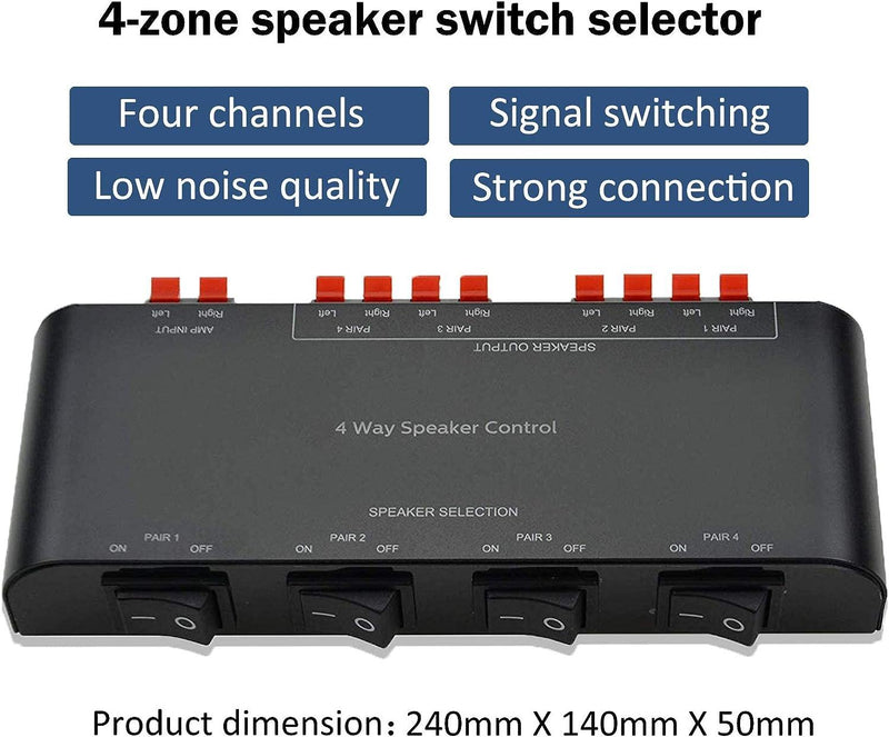 NÖRDIC speaker switch for four pairs of speakers