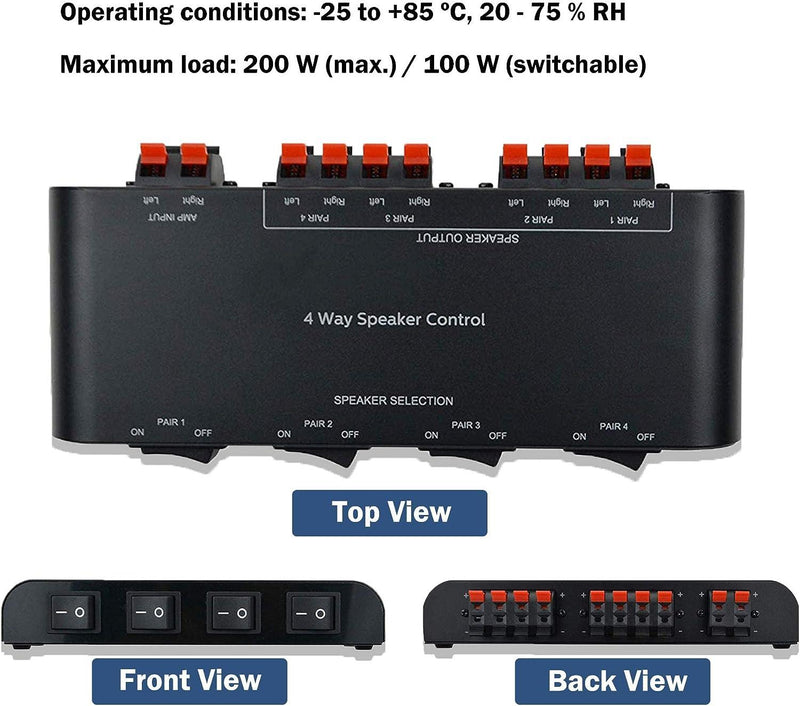 NÖRDIC speaker switch for four pairs of speakers