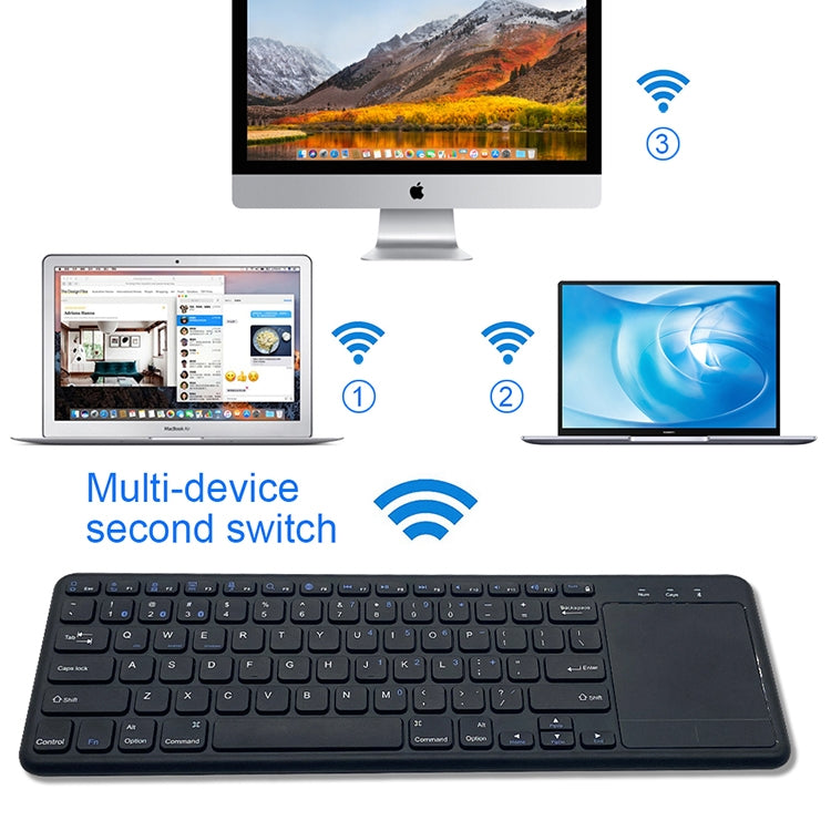 NÖRDIC wireless 2.4G Keyboard with touchpad 78 keys IOS Android Windows Arabic layout