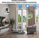 NÖRDIC 2K Surveillance Camera, WiFi compatible for indoor use with 32GB SD card, 5GHz & 2.4GHz support for AI Starlight Color Night Vision, AI Person & Motion Detection