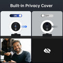 NÖRIDC HD 4K Webcam PC and Laptop, 360° Adjustable with Auto Focus, 3-Color Touch Lighting for Video Calls, Live Streaming and Remote Work