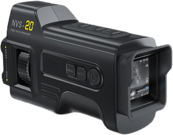 Nvs-20 4K HD digital infrared night vision camera, small and portable for outdoor use at night with optical image, 6x zoom.