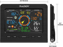 Professional 13-in-1 Wireless Weather Station with Outdoor Sensor, Thermometer, Barometer, Hygrometer, Wind & Rain Gauge, 5" LCD-Display