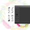 Professional graphic drawing tablet with 12+16 programmable keys. Compatible with Windows Mac Android and it is battery-free