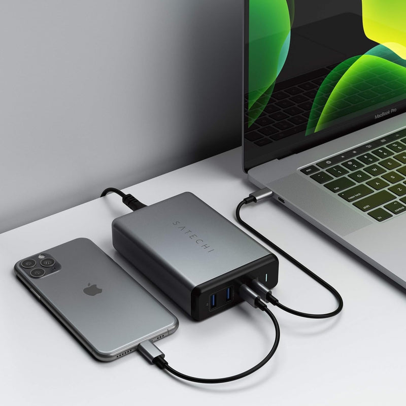 Satechi 108W Pro USB-C PD Desktop Charging Station – 2xUSB-C PD & 2xUSB A Ports
