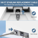 Starlink 30m Gen 3 Cable Cat6 RJ45 Copper IP67 Waterproof Satellite High Speed Standard V3 Cable