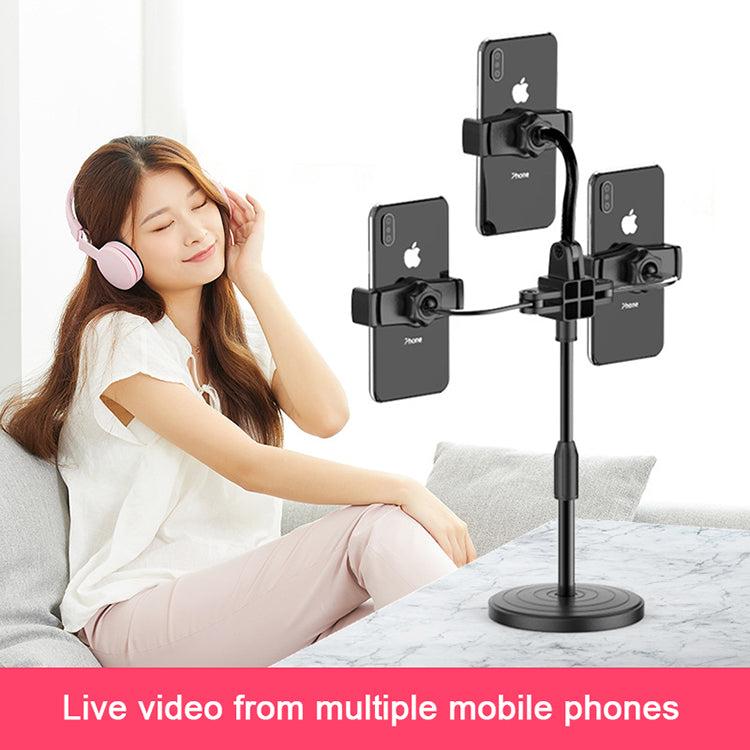 Table stand for three mobile phones