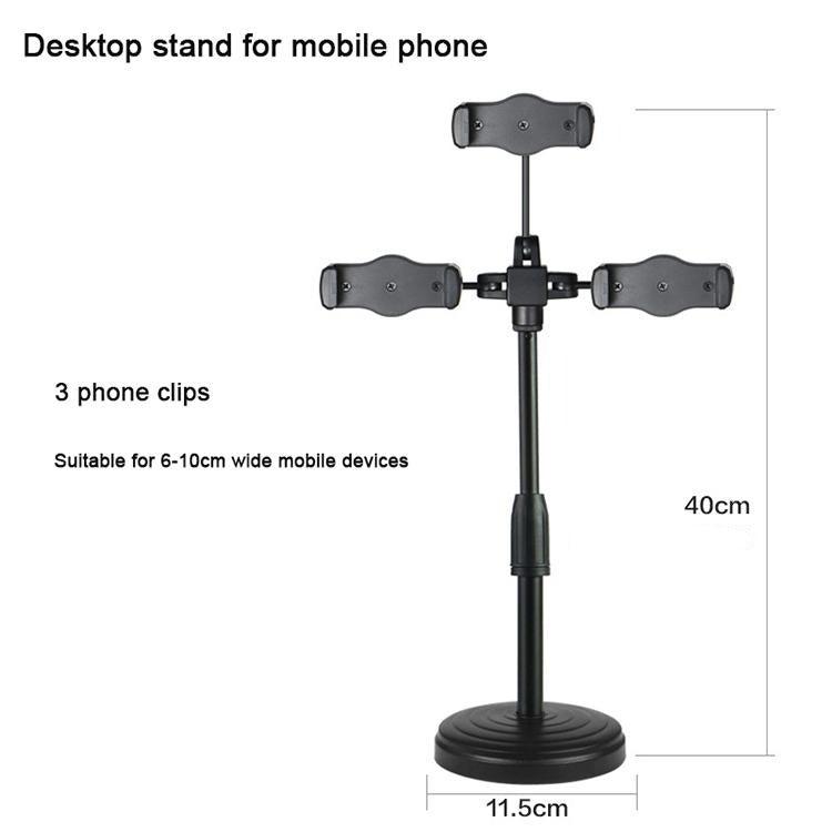 Table stand for three mobile phones