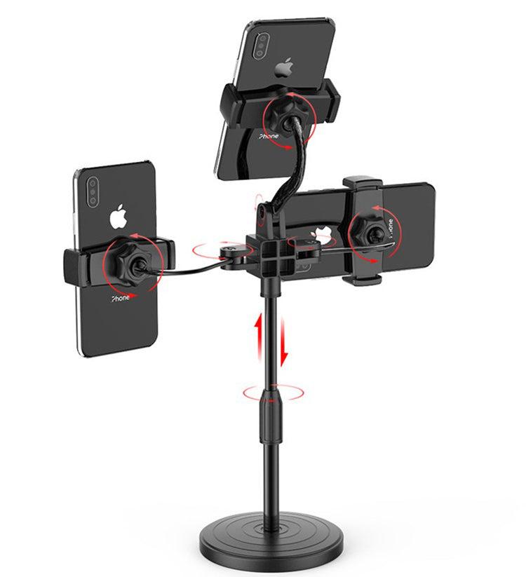 Table stand for three mobile phones