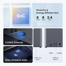 UGREEN NASync DH4300Plus 4-Bay NAS (4xSATA 3.5"/2.5"), 128TB Maximum Storage, 8GB RAM, 2.5GbE LAN, NFC, AI Photo Album, Designed for Office/Home
