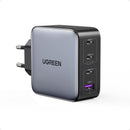 UGREEN Nexode 100W GaN USB-C 4-port charger, for MacBook Pro/Air, iPad Pro, iPhone 17/16/15 series, Galaxy S25/S24, Pixel 10/9, Steam Deck, Pixelbook