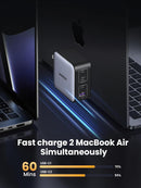 UGREEN Nexode 100W GaN USB-C 4-port charger, for MacBook Pro/Air, iPad Pro, iPhone 17/16/15 series, Galaxy S25/S24, Pixel 10/9, Steam Deck, Pixelbook