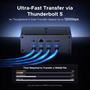 UGREEN Revodok Max Thunderbolt 5 Docking Station 13-in-1, 120Gbps, 3xTB5 Ports, 8K@60Hz/6K@60Hz/4K@240Hz, 140W Charging and 2.5Gbps Ethernet