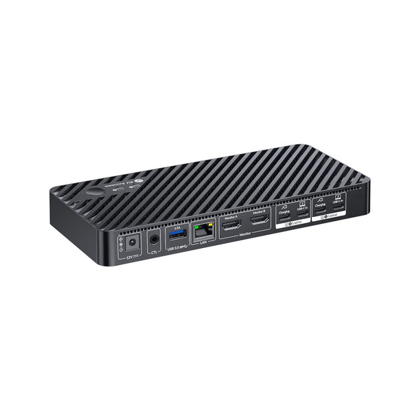 USB-C KVM Docking Station for 2 Laptops, Dual 4K Display, 11-in-1 with 100W PD, 1Gbps LAN & EDID Emulation