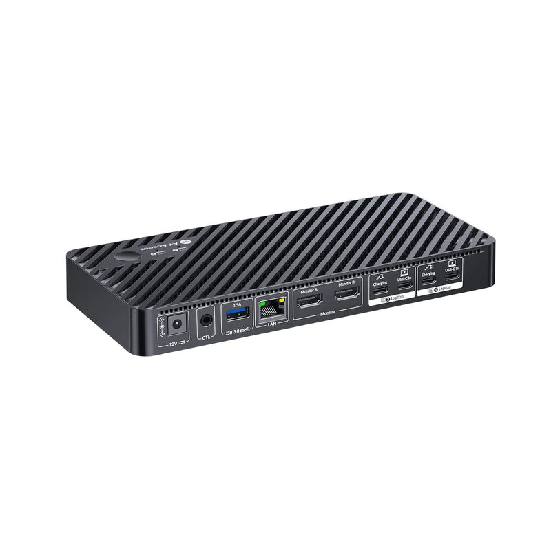 USB-C KVM Docking Station for 2 Laptops, Dual 4K Display, 11-in-1 with 100W PD, 1Gbps LAN & EDID Emulation