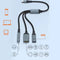 NÖRDIC USB-C Splitter 1 to 3, 1xUSB-A 1xUSB-C PD60W 1x3.5mm Headphone Jack OTG Cable
