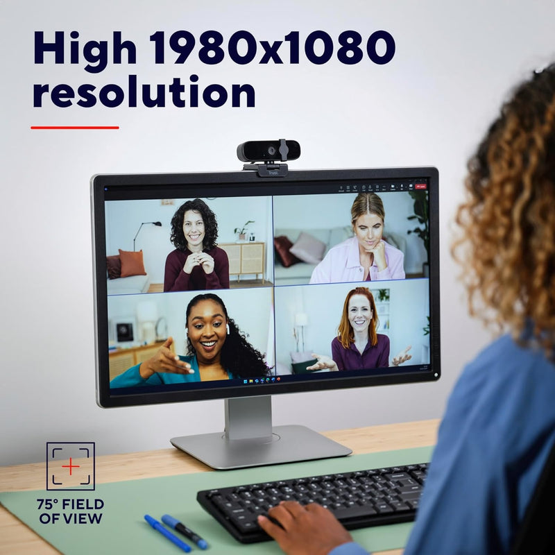 USB Webcam Full HD 1080p 30FPS with microphone rotatable 360grader base and 45 degrees tilt 2MP