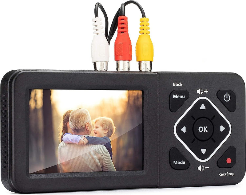 Video to Digital Converter 3.5" Screen VCR, VHS , AV, RCA, Hi8, Camcorder, DVD, Gaming Systems