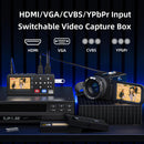 Video to Digital Converter 4K HDMI/CVBS/VGA/YPBPR Input Video Recorder from VCR, DVD, VHS, Hi8, Camcorders – 4K Recording 1080P 60FPS