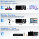 Digital recorder for recording from VHS tapes, VCR, DVR, DVD, Hi8, DV player, RCA, CVBS, TV box, camcorder, gaming consoles to USB or MicroSD card