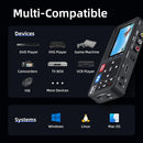 Digital recorder for recording from VHS tapes, VCR, DVR, DVD, Hi8, DV player, RCA, CVBS, TV box, camcorder, gaming consoles to USB or MicroSD card