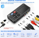 Digital recorder for recording from VHS tapes, VCR, DVR, DVD, Hi8, DV player, RCA, CVBS, TV box, camcorder, gaming consoles to USB or MicroSD card