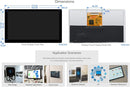 Waveshare 7 inch HDMI Display Touch LCD 1024 x 600 IPS Screen Supports All Versions of Raspberry Pi Windows Monitor