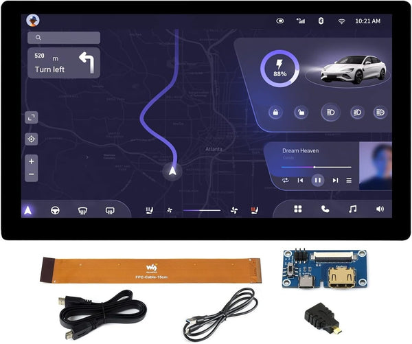 Waveshare 7 inch HDMI Display Touch LCD 1024 x 600 IPS Screen Supports All Versions of Raspberry Pi Windows Monitor