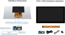 Waveshare 7 inch HDMI Display Touch LCD 1024 x 600 IPS Screen Supports All Versions of Raspberry Pi Windows Monitor