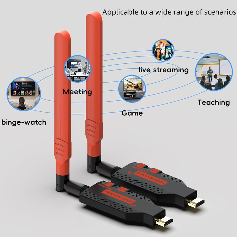 NÖRDIC Wireless HDMI Extender Transmitter & Receiver 150m, 1080P@60Hz Full HD, 5G Plug & Play