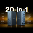 iVANKY 20-in-1 DisplayLink Docking Station Air FusionDock Pro 2, Triple 4K@60Hz Displays for M1/M2/M3/M4/M5 MacBook/Windows, 180W, 2.5GbE, HDMI, DP, 10Gbps
