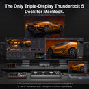 iVANKY FusionDock Max 2 Thunderbolt5 23-in-1 Docking Station for Mac M1/M2/M3/M4/M5 Pro/Max 120Gbps Triple Monitors 6K@60Hz 140W PD Windows Incompatible