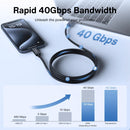 iVANKY Intel Certified Thunderbolt 4 Cable 1.5 m 240W Charging 40Gbps 8K Display USB-C to USB-C